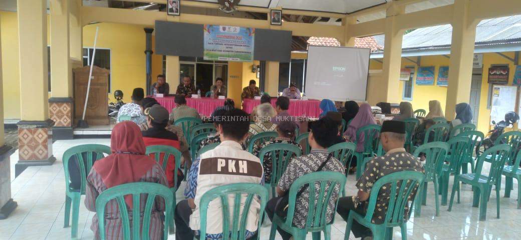 MUSYAWARAH DESA VERIFIKASI DAN VALIDASI DATA TERPADU KESEJAHTERAAN SOSIAL 