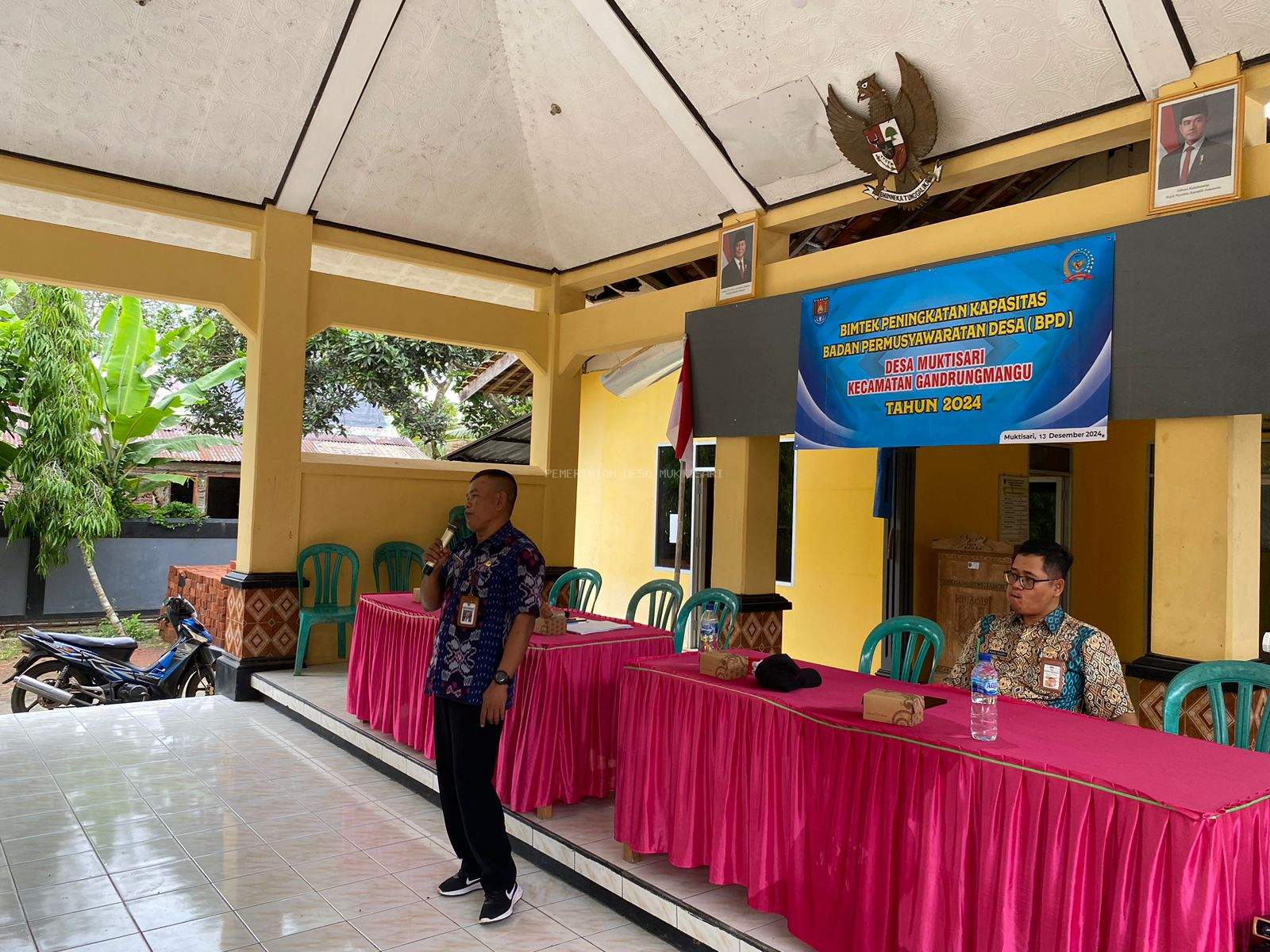 BIMTEK PENINGKATAN KAPASITAS BPD DESA MUKTISARI KECAMATAN GANDRUNGMANGU TAHUN 2024